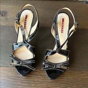Prada Black Patent Leather Heels